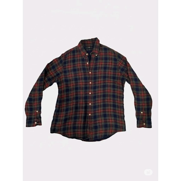 Polo by Ralph Lauren Men's Red Blue White Plaid Long Sleeve Shirt. Size L - Picture 2 of 10